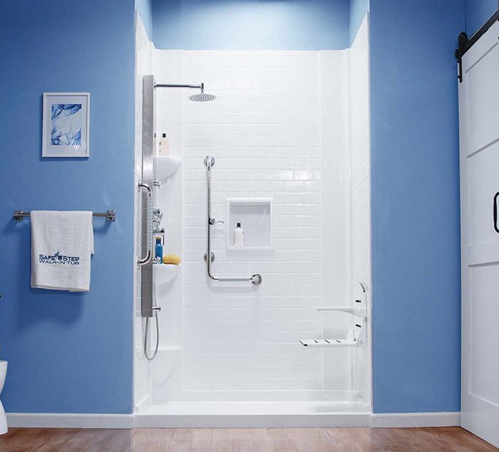 Walk-In Shower with Curtain