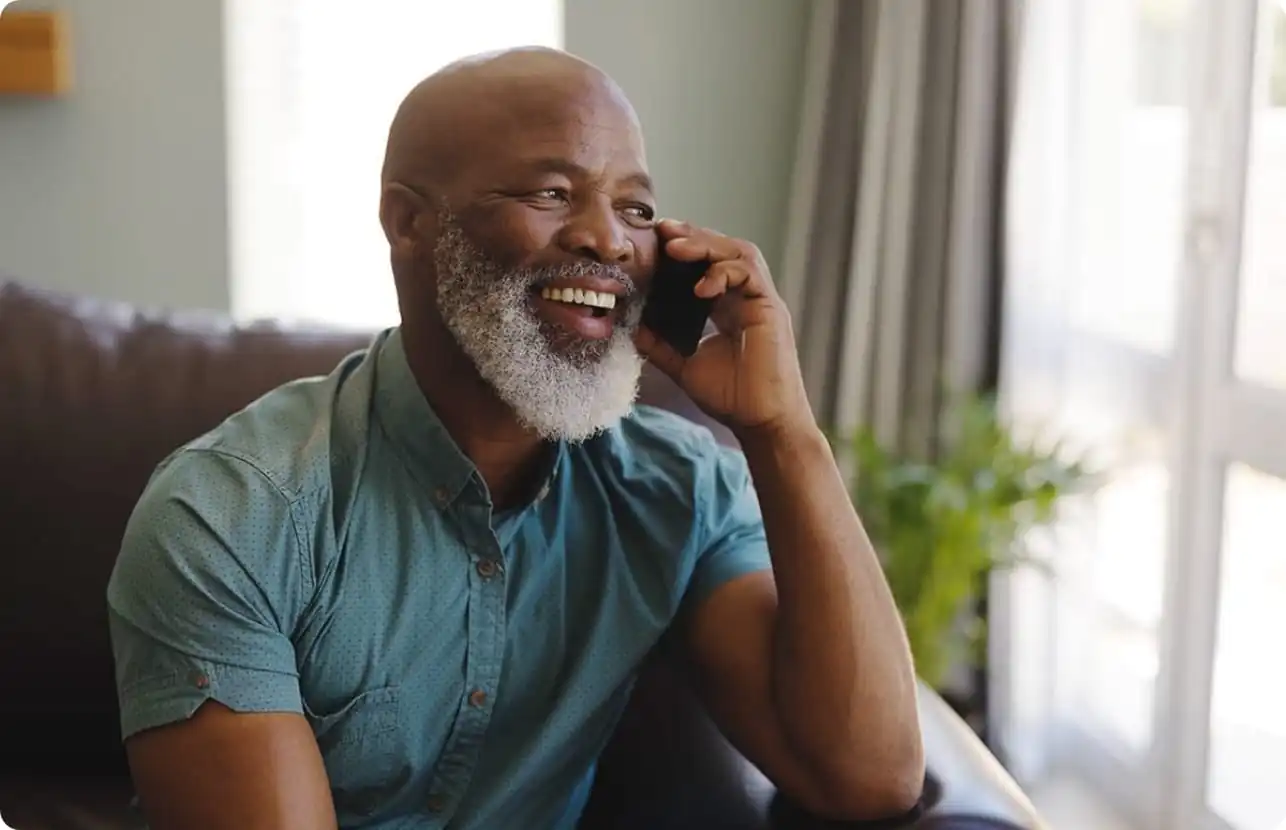 man talking on his cell phone