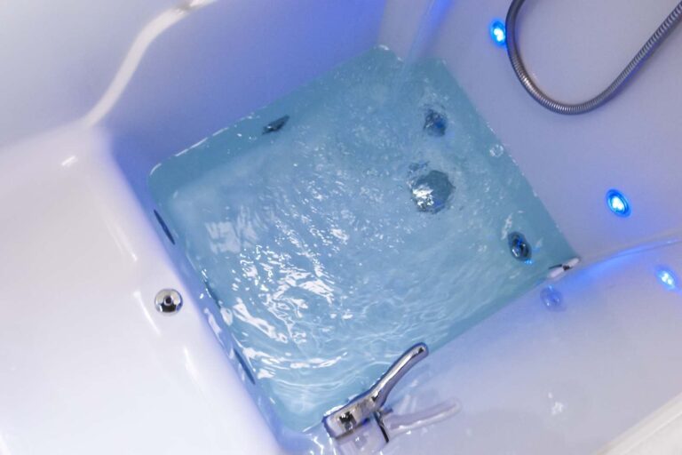 walk-in tub draining water quickly