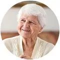 old woman smiling