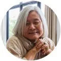 old woman smiling