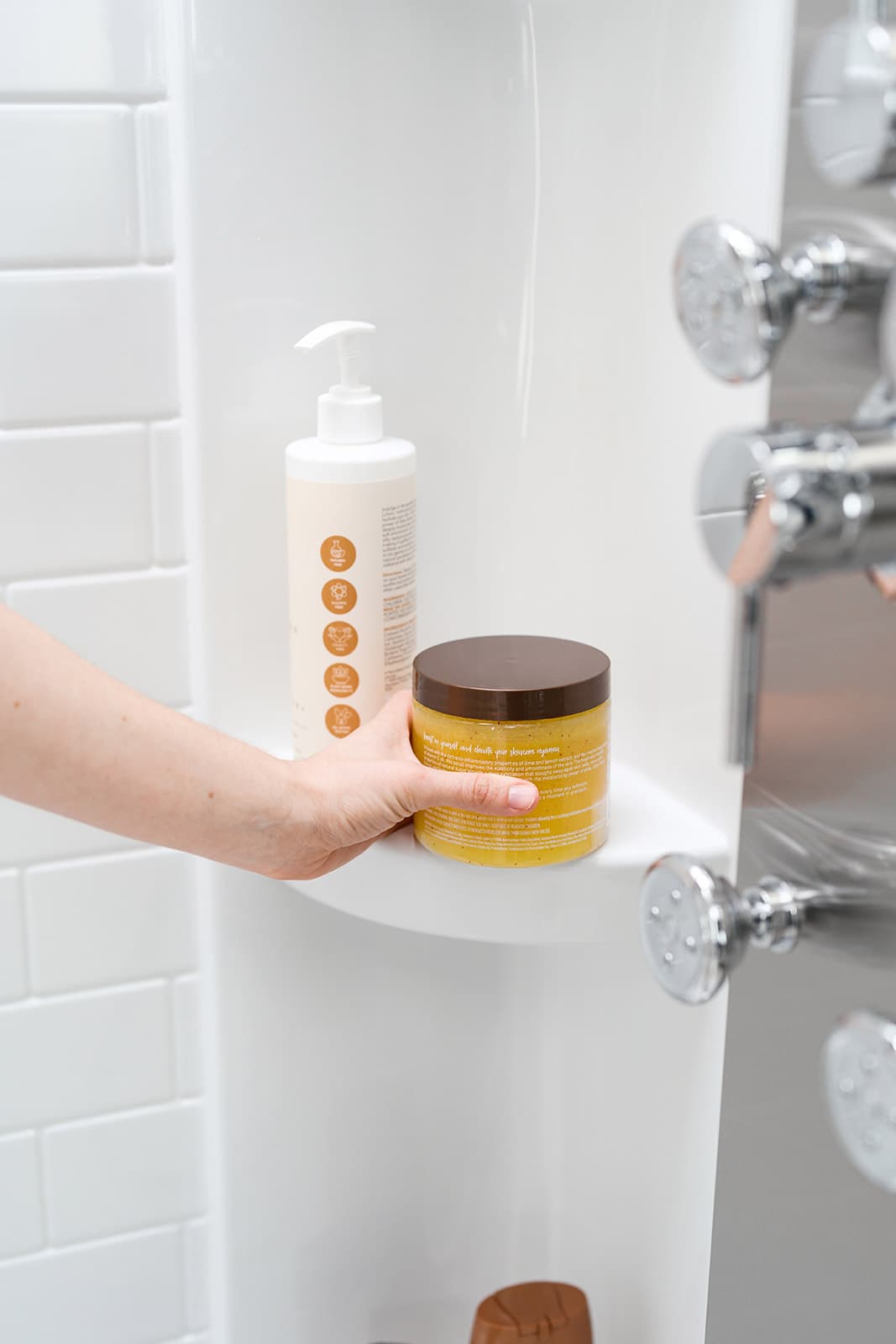 Walk In Shower Inlay Shelf Shower Shelving | Built-In Corner & Recessed Shower Shelves