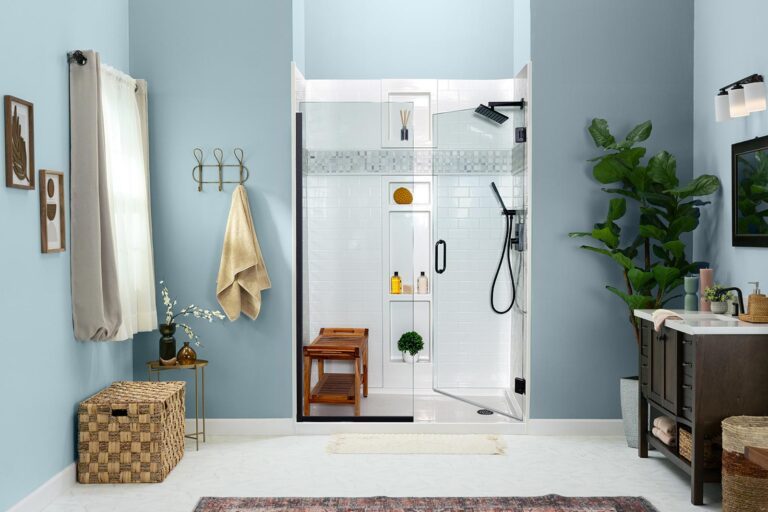 Safe Step Autograph Walk-In Shower with shower niche