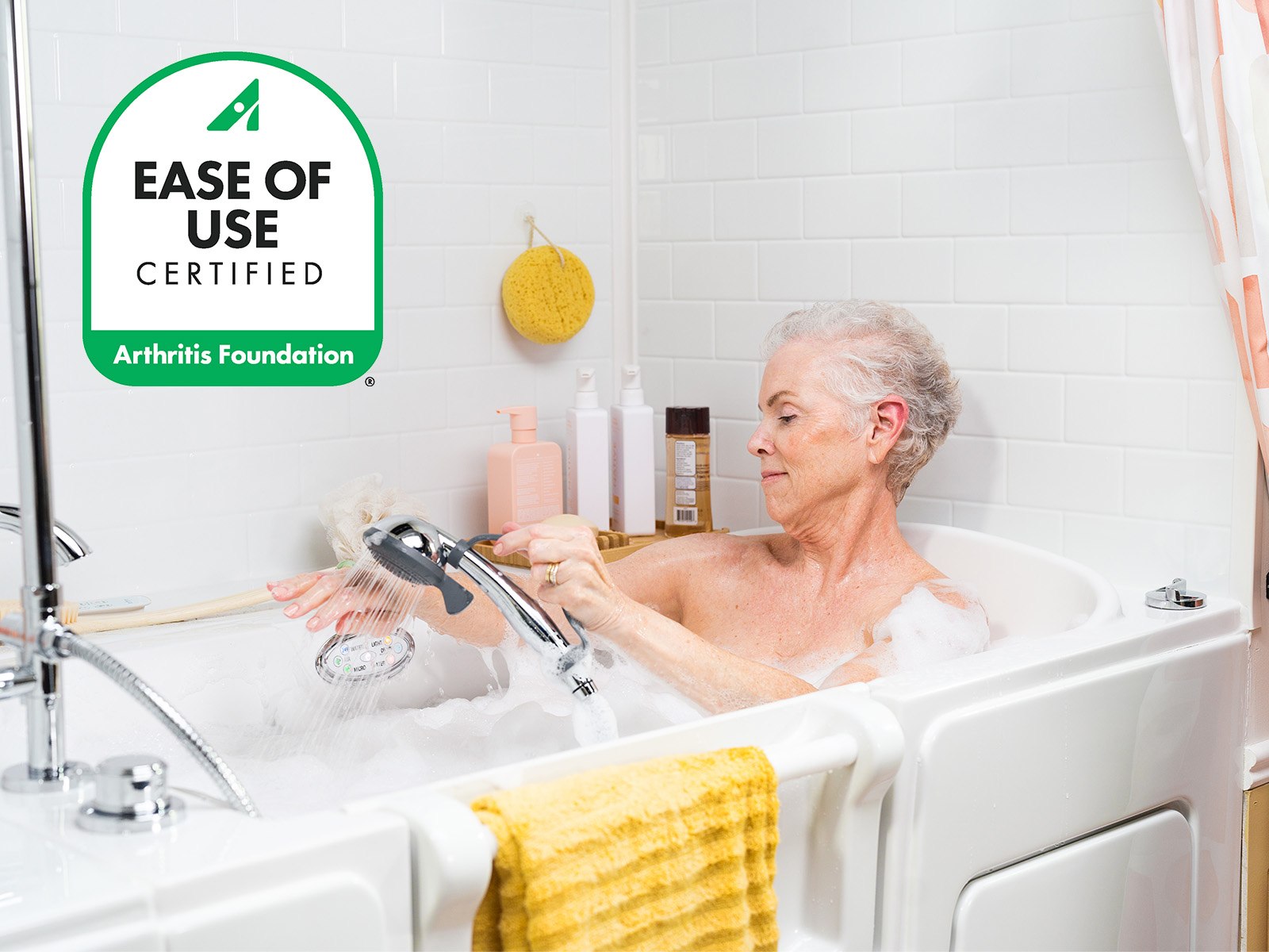 Hybrid tub with Ease-of-Use logo