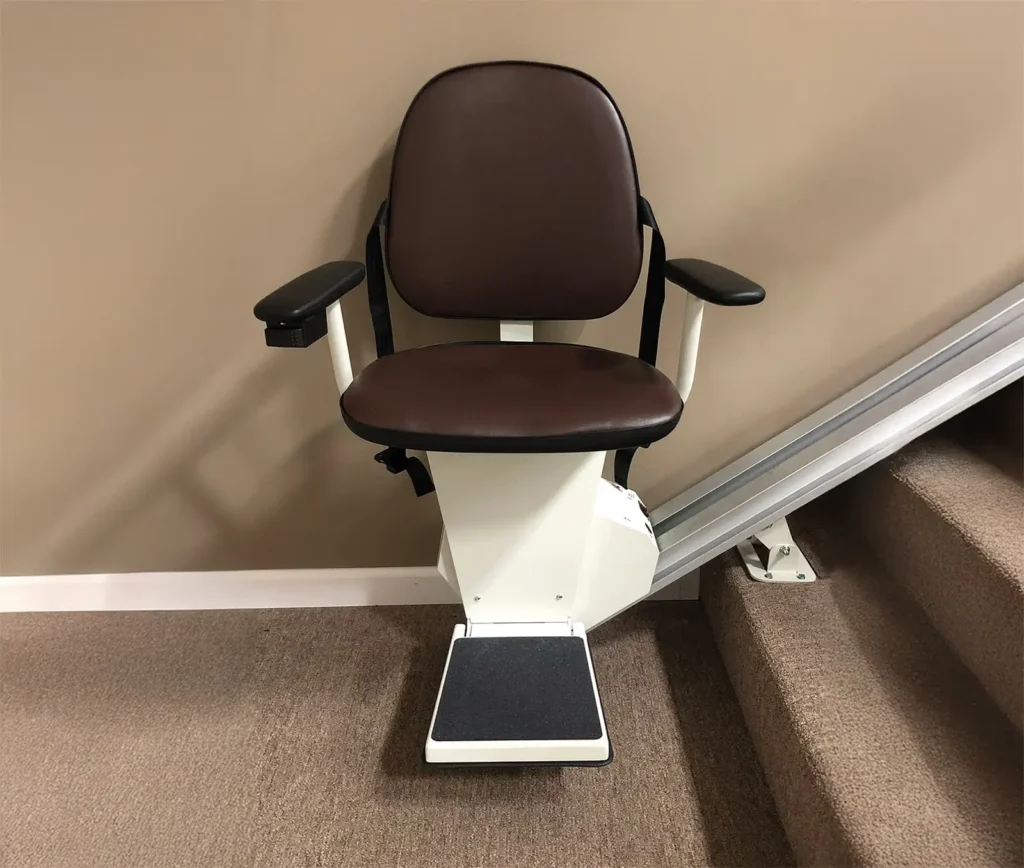 brown indoor stairlift