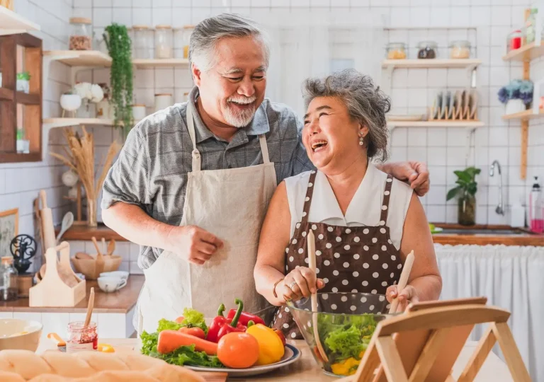 Couple laughing together