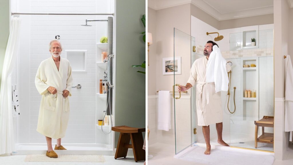 walk-in shower vs. signature shower